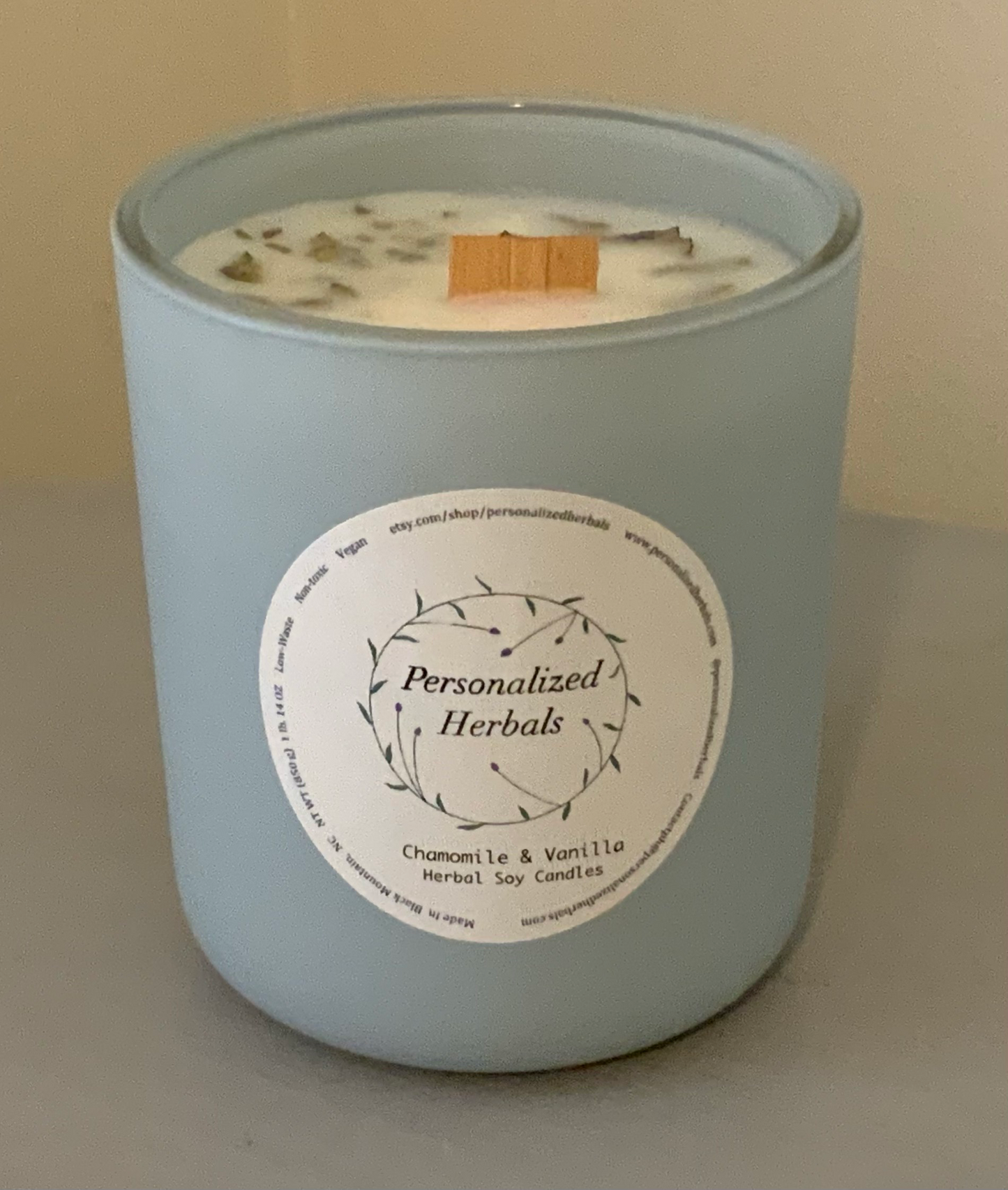 Chamomile & Vanilla Herbal Soy Candle