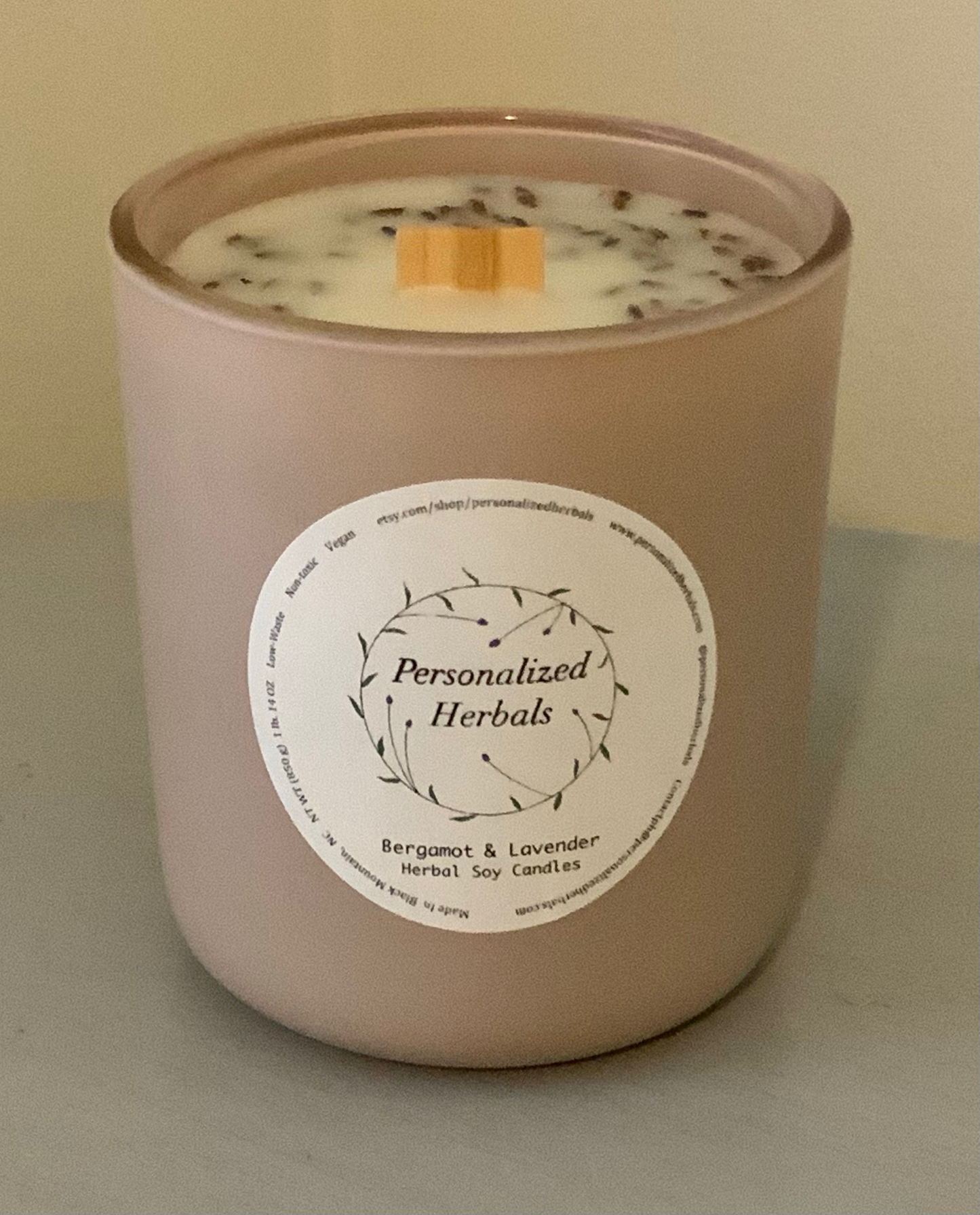 Bergamot & Lavender Herbal Soy Candle