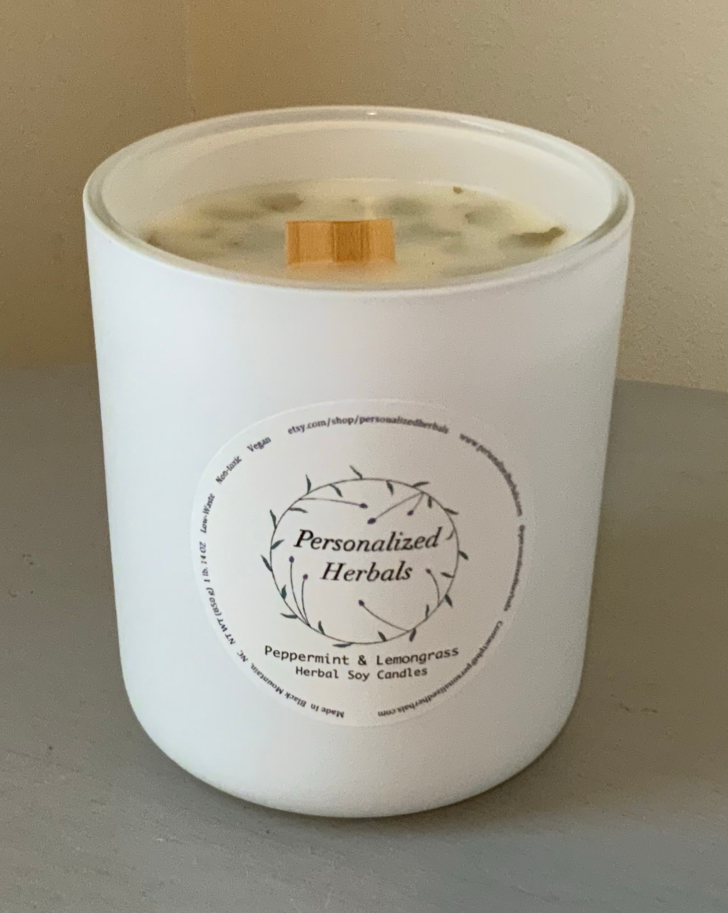 Peppermint & Lemongrass Soy Candle